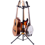 Hercules Stand GS432B PLUS Auto Grip Tri Guitar Stand w/ Foldable Backrest