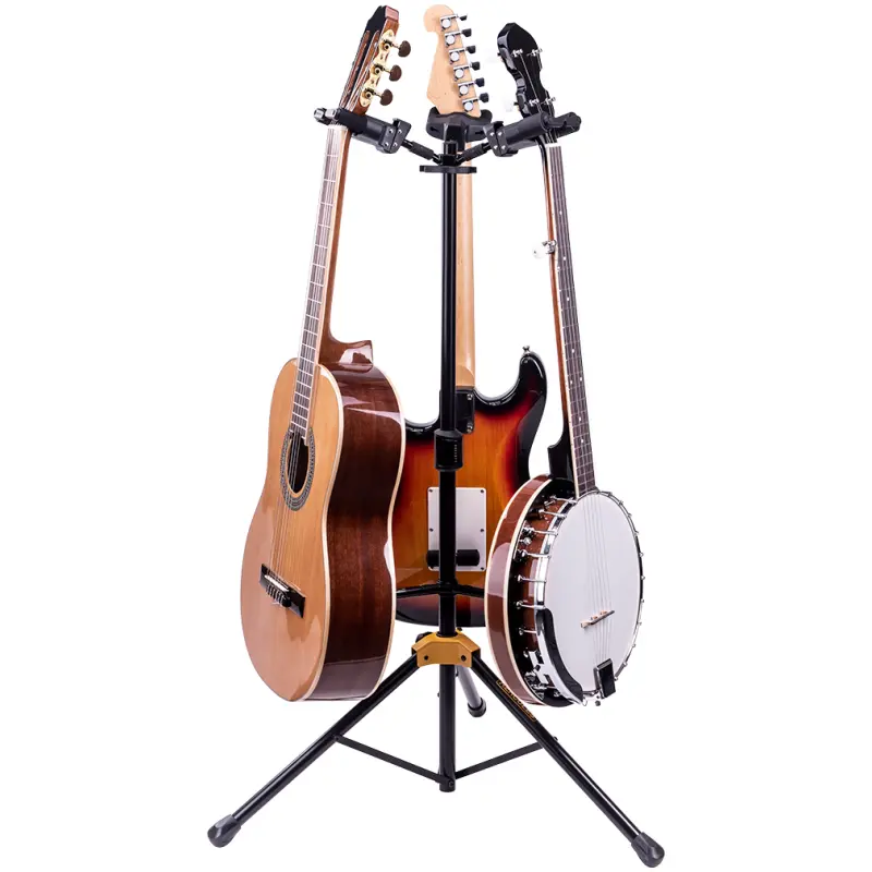 Hercules Stand GS432B PLUS Auto Grip Tri Guitar Stand w/ Foldable Backrest