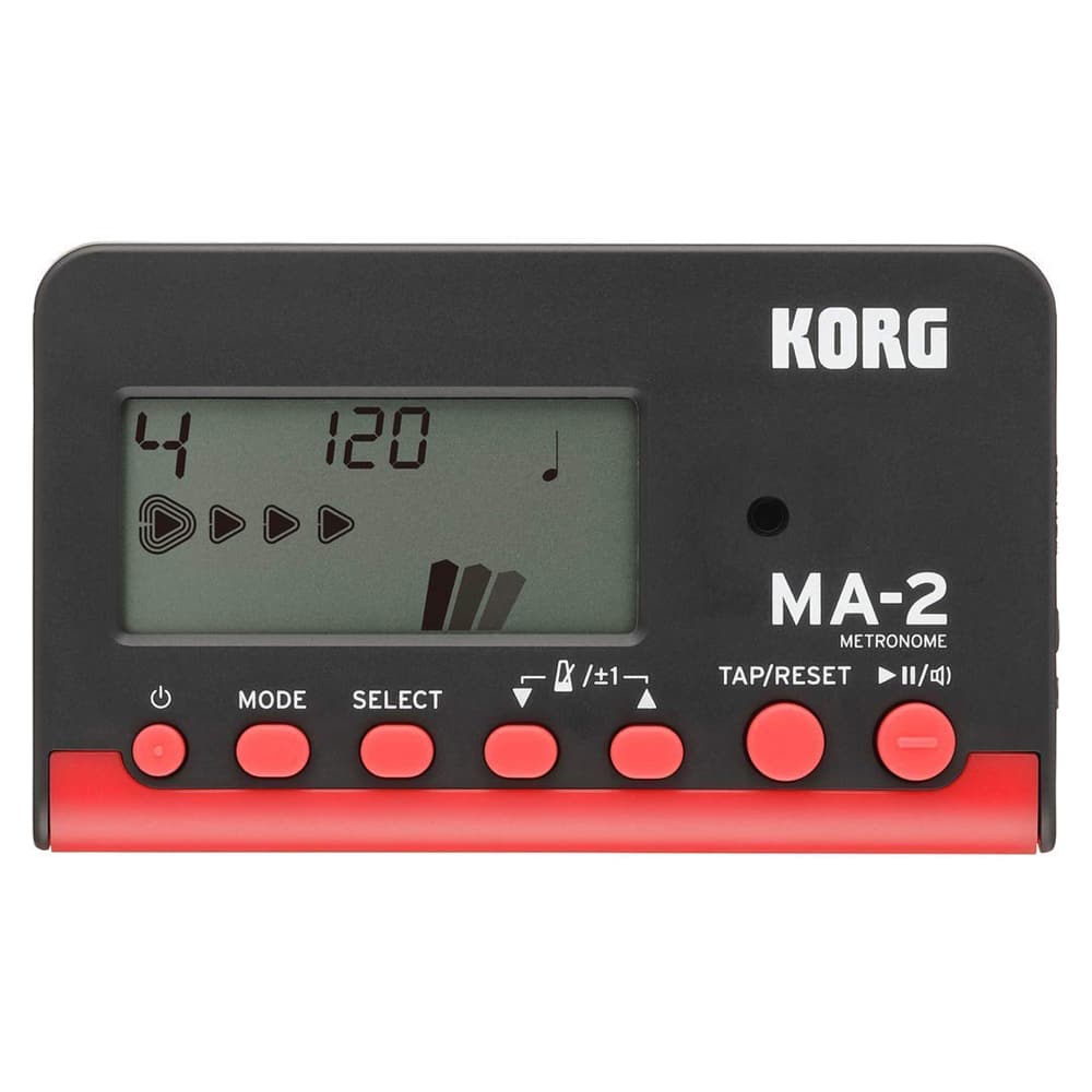 ma-2-bkrd_b Korg MA-2 Digital Metronome – Black/Red (MA-BKRD) - Image 1