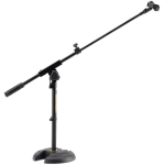 Hercules Stands MS120B Low Profile H Base Mic Stand With Telescopic Boom