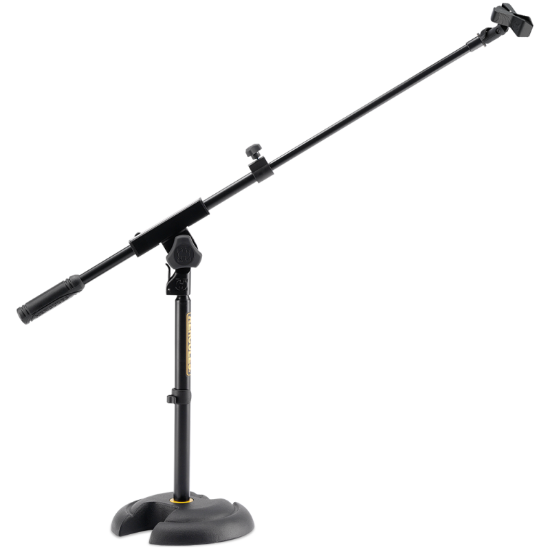 Hercules Stands MS120B Low Profile H Base Mic Stand With Telescopic Boom