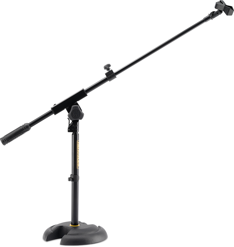ms120b_1 Hercules Stands MS120B Low Profile H Base Mic Stand With Telescopic Boom - Image 1