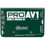 Radial ProAV1 Passive For AV With Stereo-To-Mono Mix,RCA,35mm And XLR Input