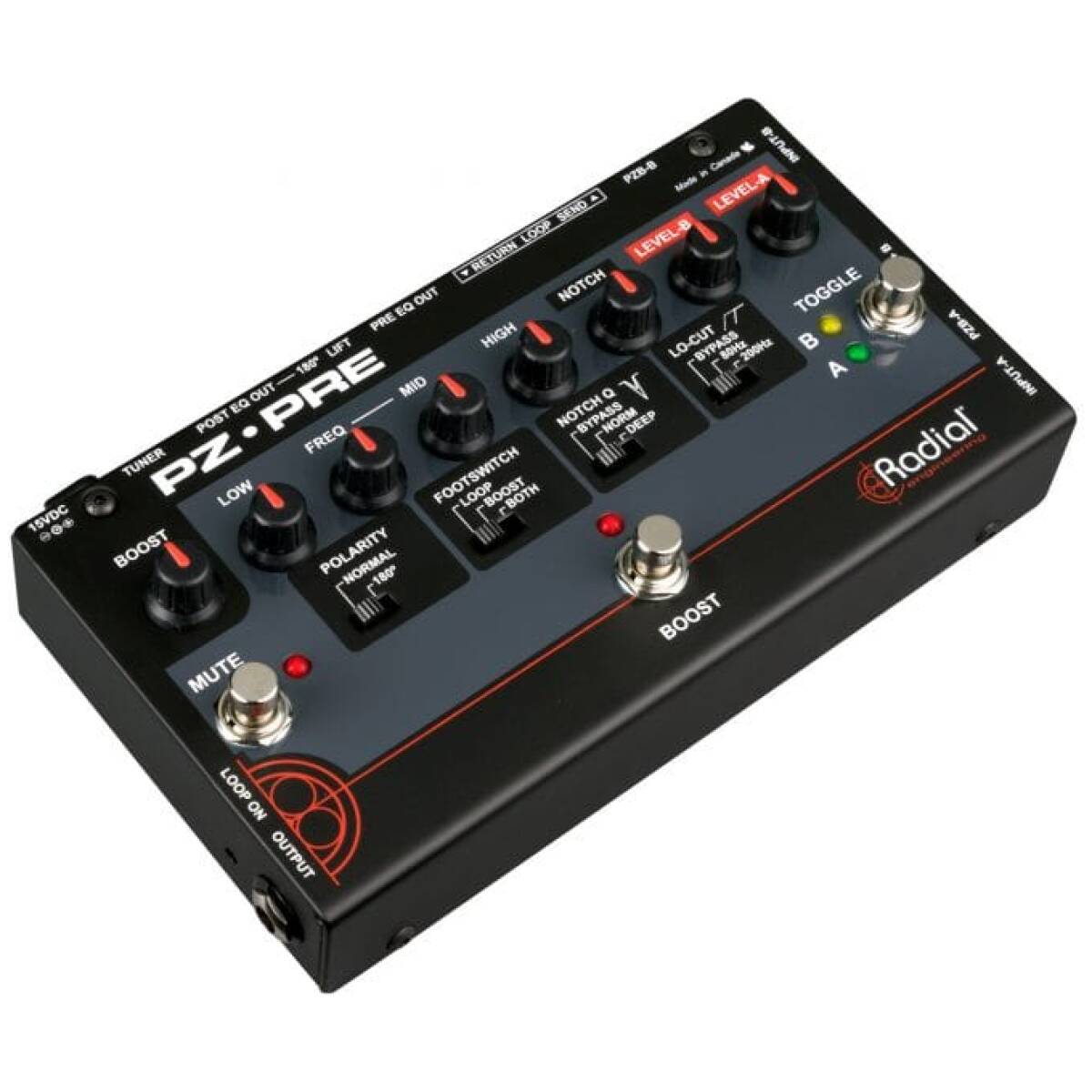 Radial PZ-Pre Acoustic Instrument Preamp,Dual Input w/ EQ Notch Filter And Radial DI - Image 5