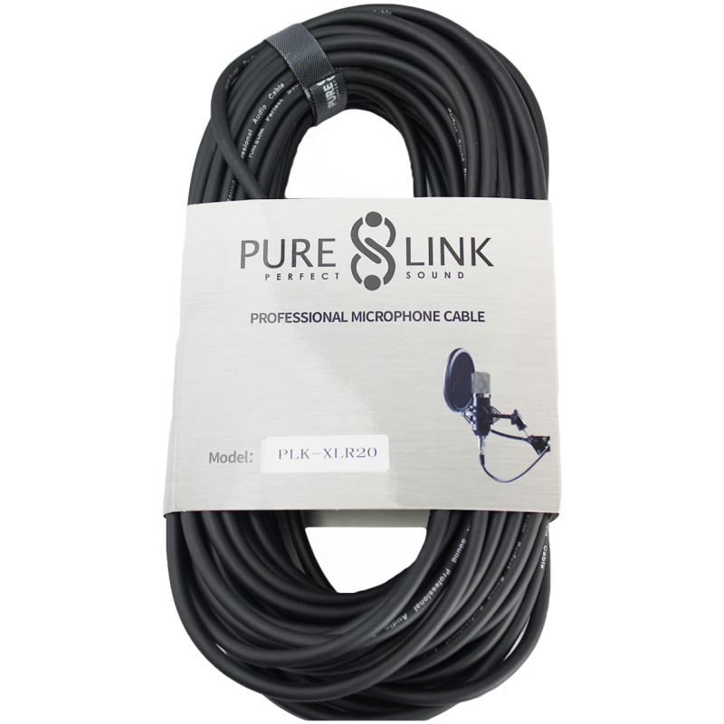 Pure Link PLK-XLR20 XLR Male to XLR Female Microphone Cable (20 Meter)