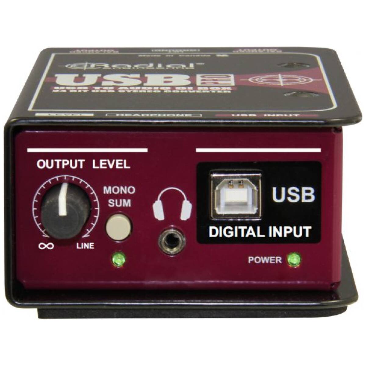 Radial USB-Pro Digital USB DI For Laptops,24/96 With Headphone Amp & Isolation Outs - Image 4