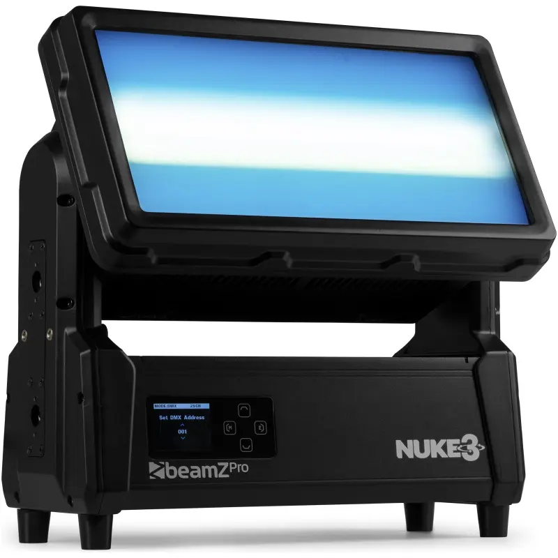 Beamzpro NUKE3 Led Motorised Twin Strobe/wash IP65 864X 10W Rgbcw