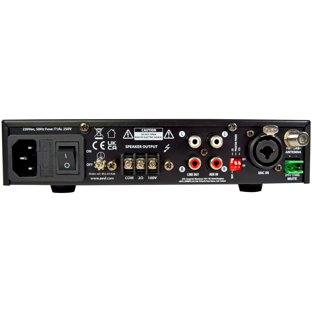 Adastra UX120 100V Mixer Amplifier 120W Usb/fm/bt - Image 3