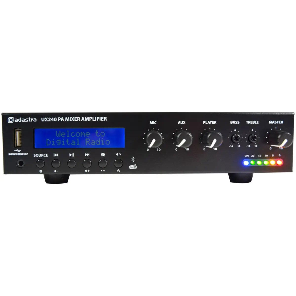 Adastra UX240 100V Mixer Amplifier 240W Usb/fm/bt - Image 3