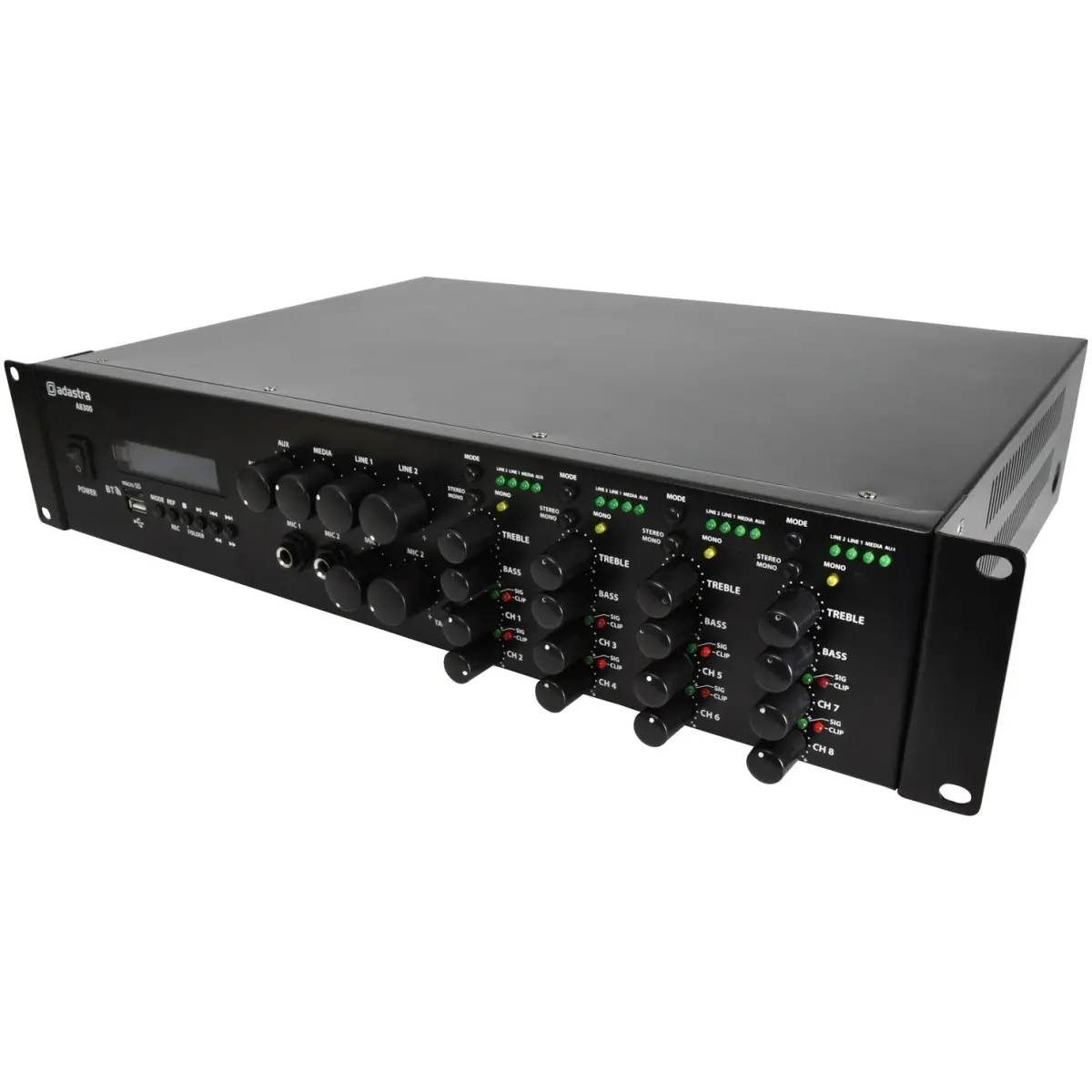 Adastra A8300 2U Mixer Amplifier 8X 300W - Image 2
