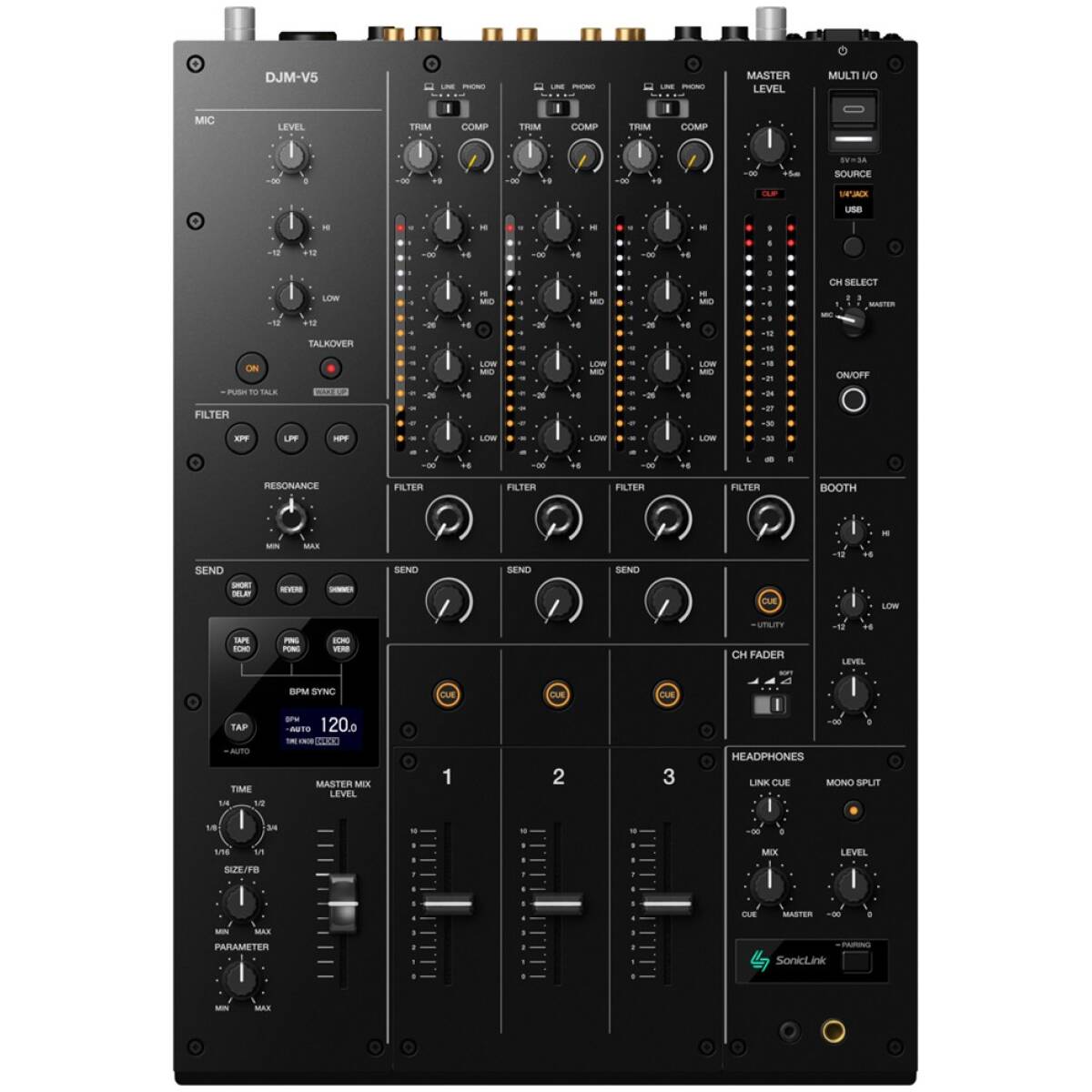AlphaTheta DJM‑V5 Professional 3‑channel DJ Mixer - Image 2