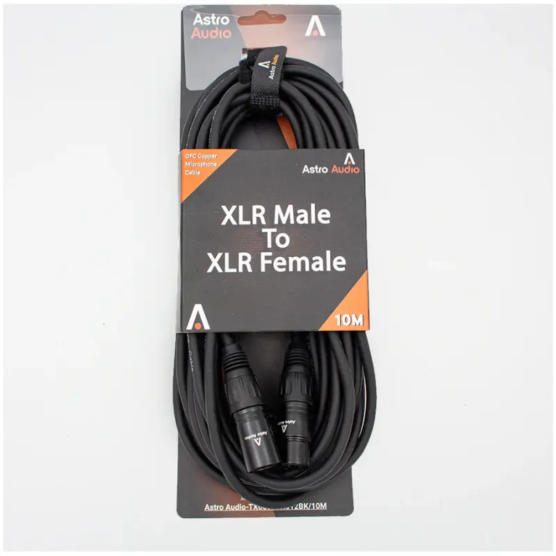 Astro Audio XLR Male to XLR Female Mic Cable 10M