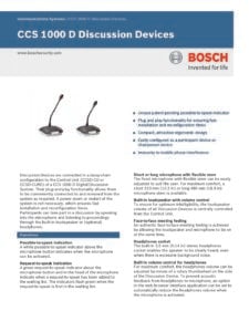 Bosch CCSD-DL Discussion Device (Long Microphone) - Image 2