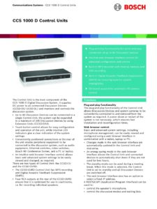Bosch CCS1000D Control unit with recorder and DAFS - Image 2