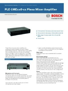 Bosch PLE1ME060-EU Plena Mixer Amplifier - Image 2