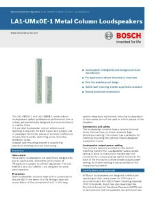 Bosch LA1-UM40E 40W Column Loudspeaker - Image 2