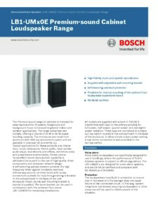 Bosch LB1UM20E Premium‑sound Cabinet Loudspeaker - Image 2