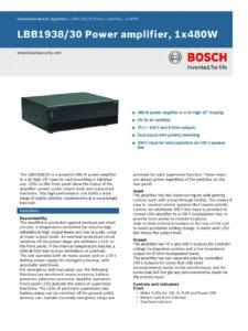 Bosch LBB1938/30 Plena Power Amplifier 1x480W - Image 2