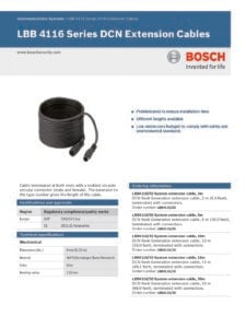 Bosch LBB 4116 Series DCN Extension Cable (5m) - Image 2