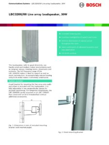 Bosch LBC3200/00 Line array loudspeaker (30W) - Image 2