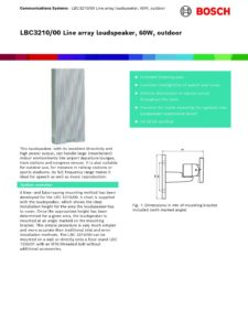 Bosch LBC3210/00 Line array loudspeaker (60W) - Image 2