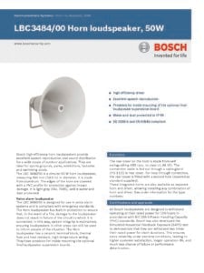 Bosch LBC 3484/00 Horn Loudspeaker (50W) - Image 2