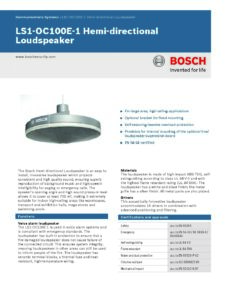 Bosch LS1‑OC100E‑1 Hemi‑directional Loudspeaker - Image 2