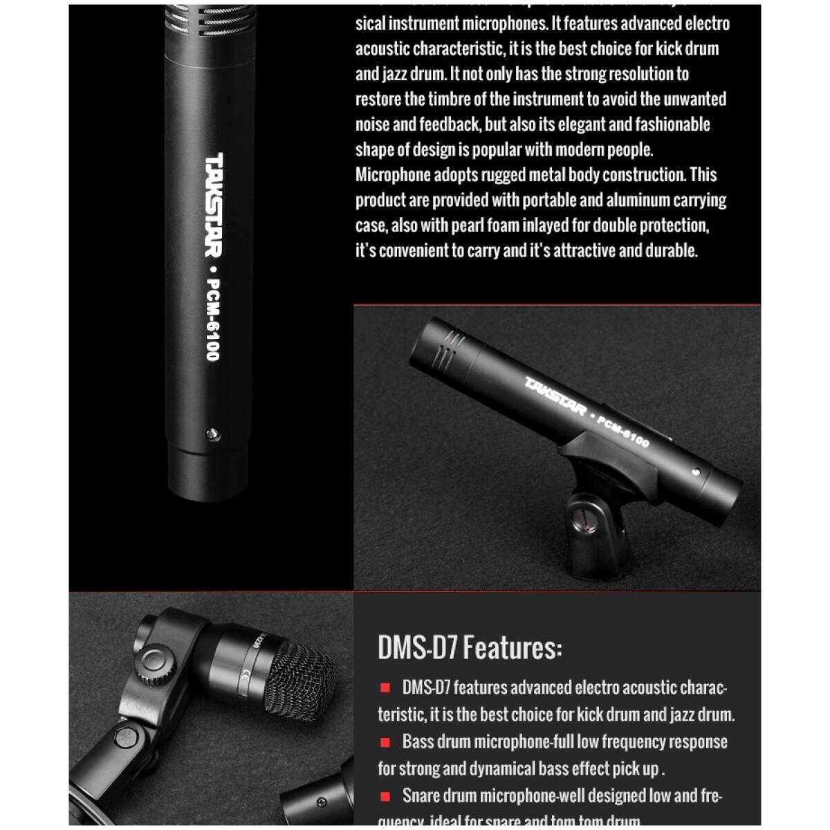Takstar DMS-D7 Drum Set Series Microphone - Image 5
