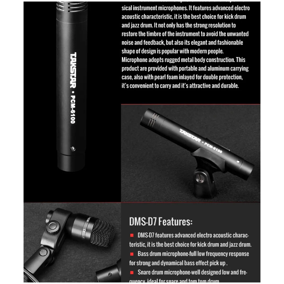Takstar DMS-D7 Drum Set Series Microphone - Image 5