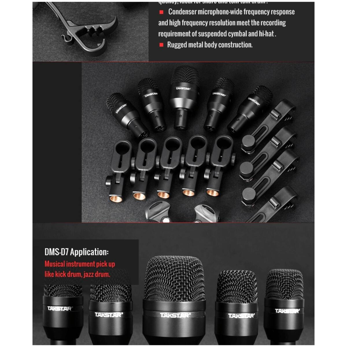 Takstar DMS-D7 Drum Set Series Microphone - Image 6