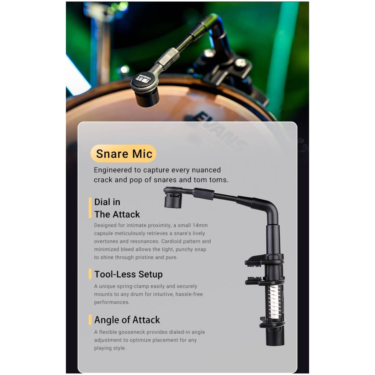 Takstar DMS-M7 Drum Microphone Set - Image 9