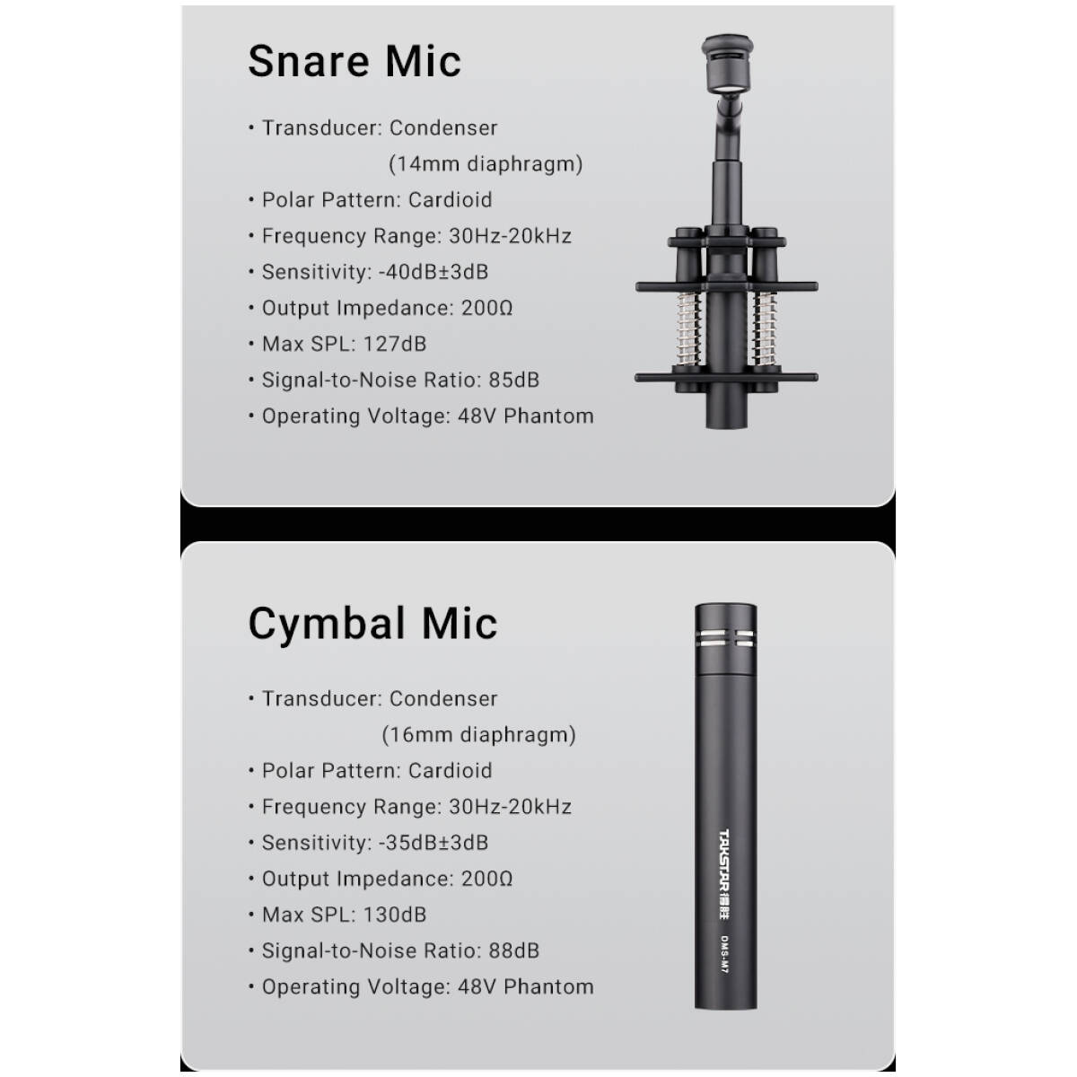 Takstar DMS-M7 Drum Microphone Set - Image 12
