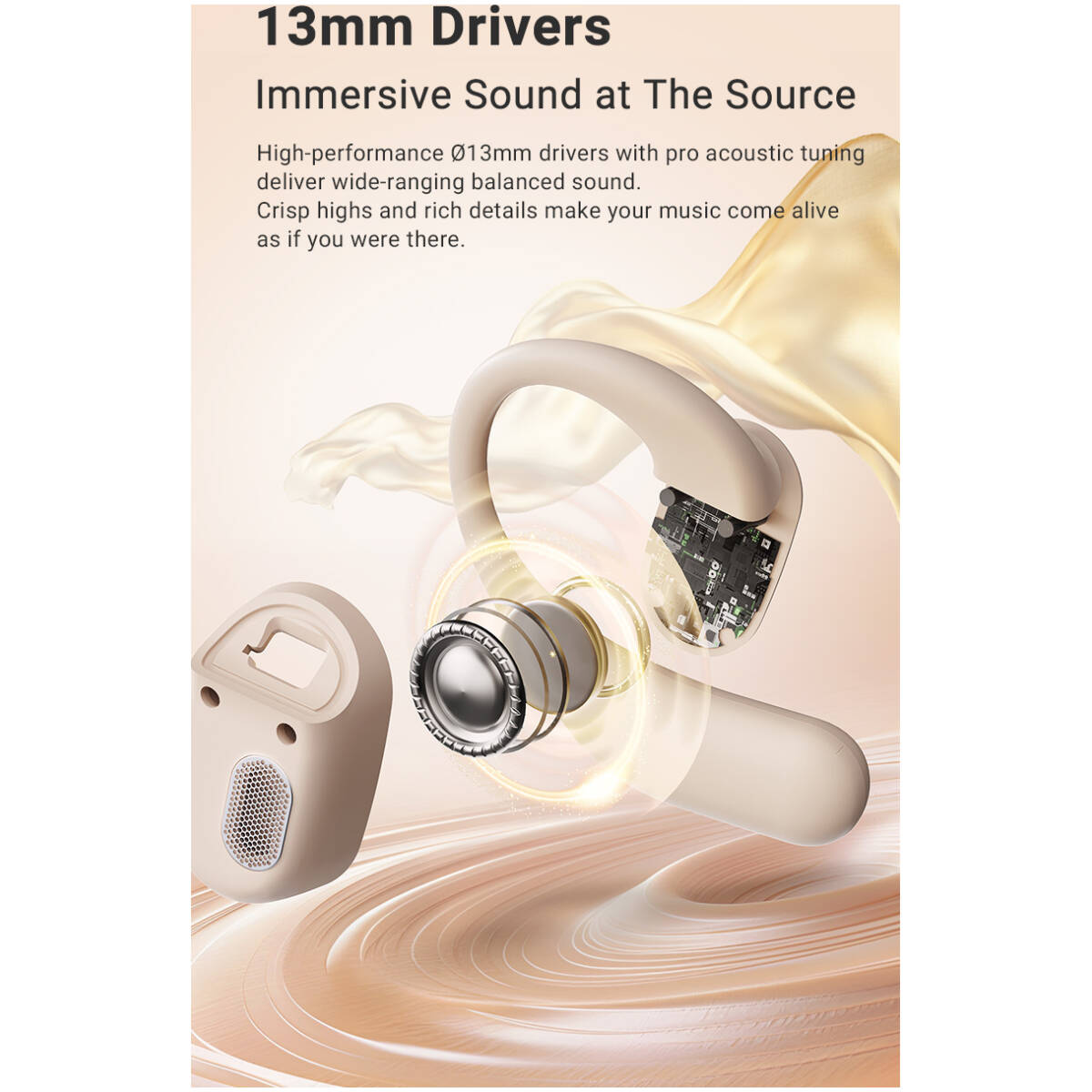 Takstar LA350W White Open-Ear Wireless Headphones - Image 10