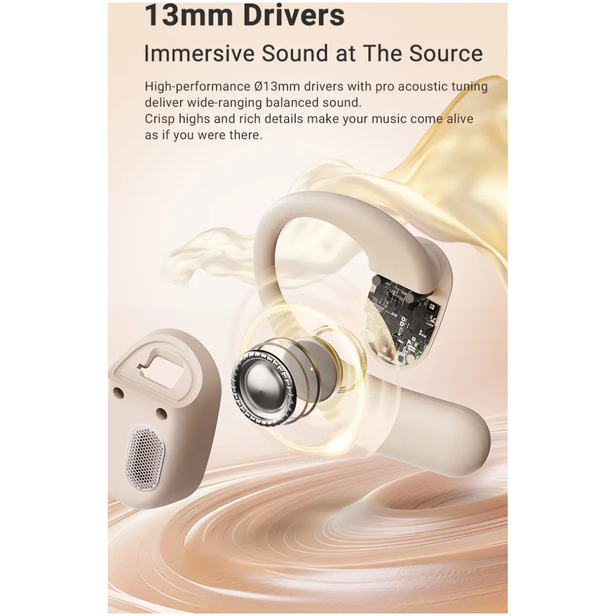 Takstar LA350W White Open-Ear Wireless Headphones - Image 10