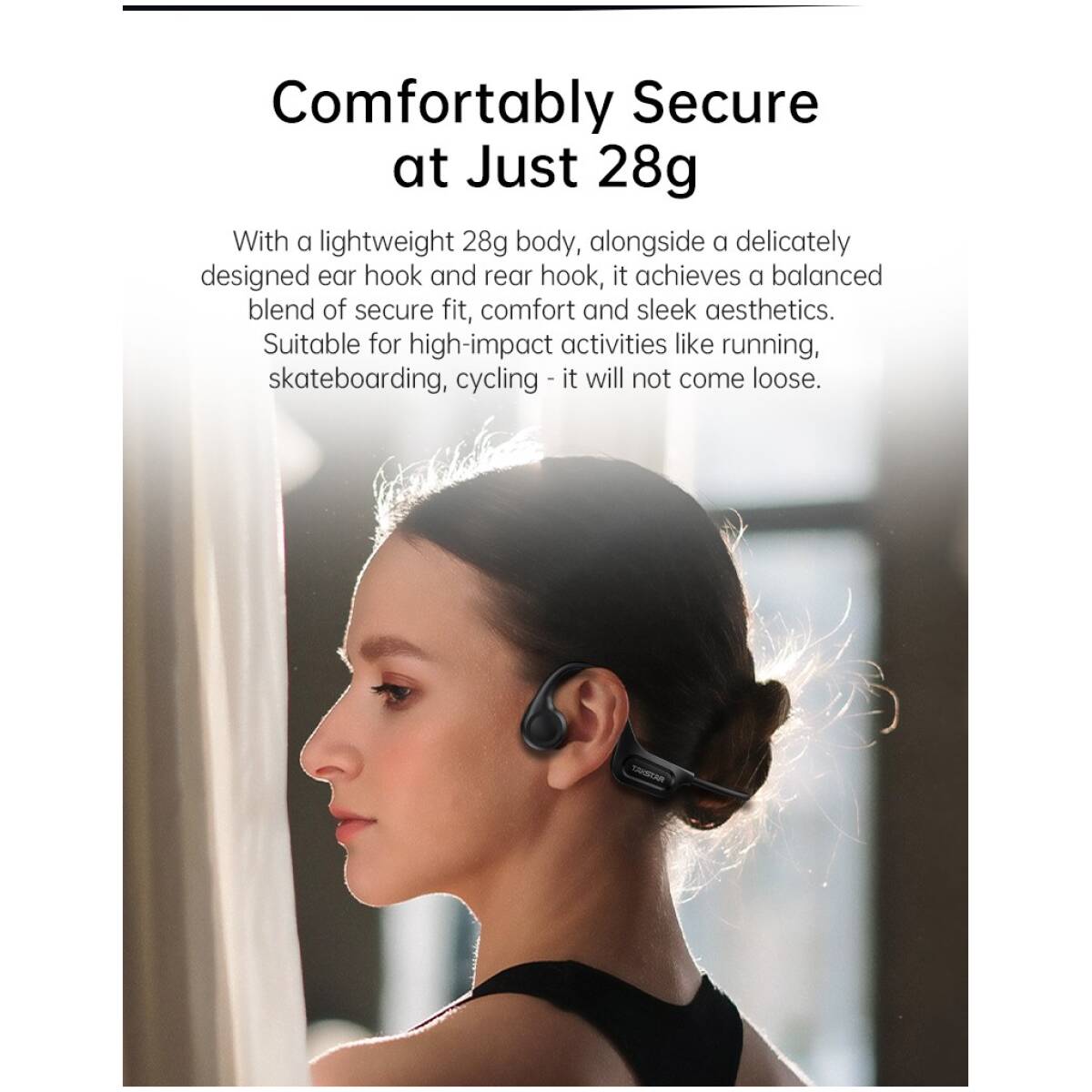 Takstar LR100W Black Bone Conduction Headphones - Image 8