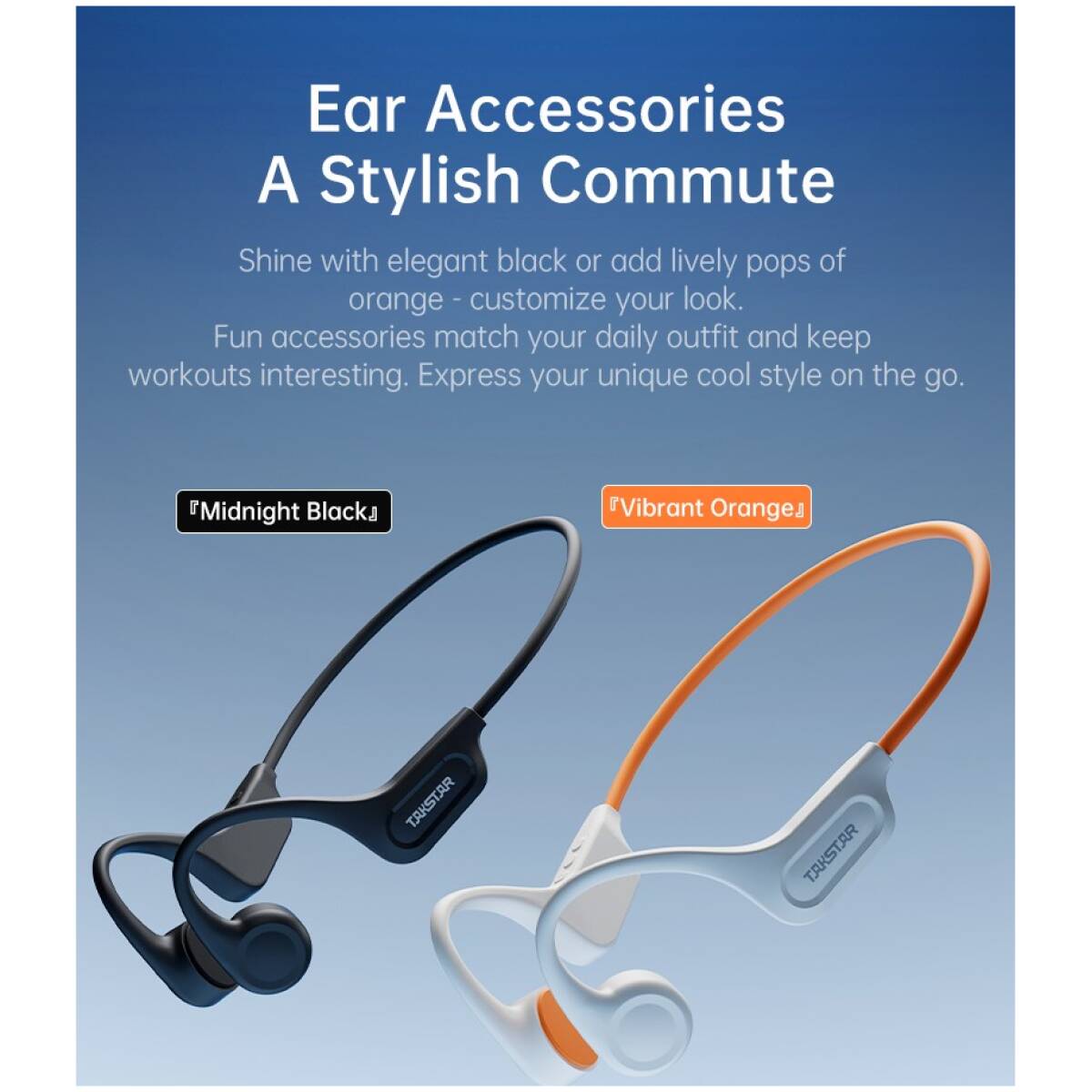 Takstar LR100W Black Bone Conduction Headphones - Image 20