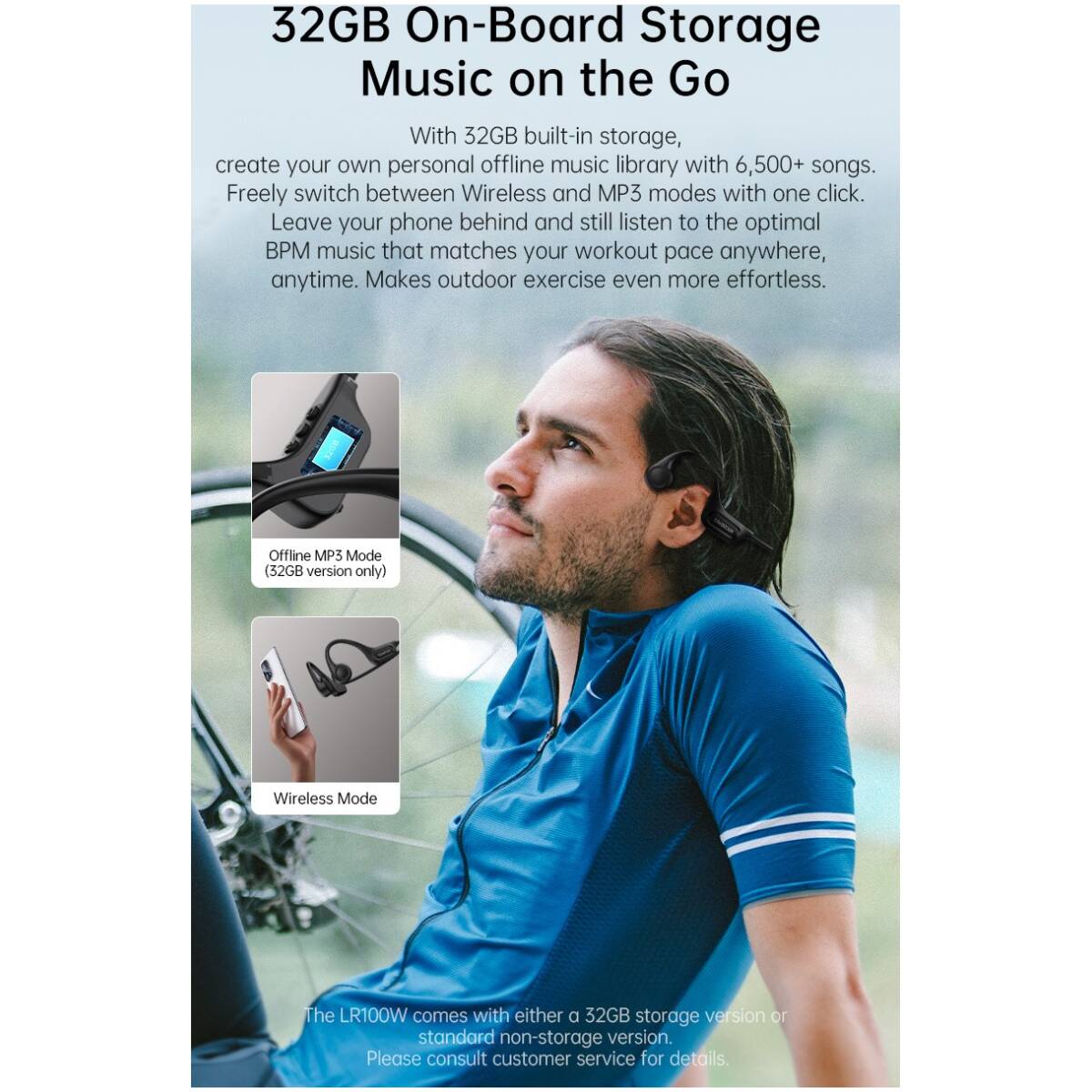Takstar LR100W Black Bone Conduction Headphones - Image 14