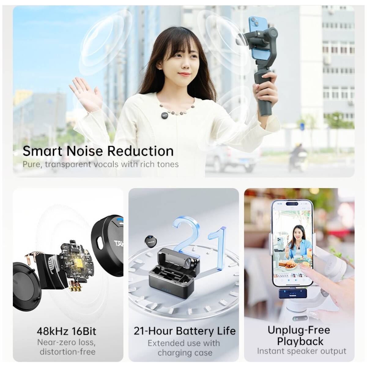 Takstar V2 Wireless Lavalier C-Type Connector Microphone - Image 12