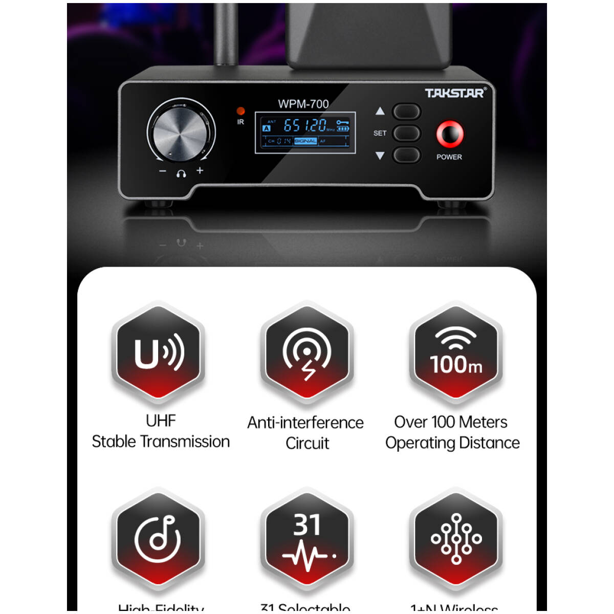 Takstar WPM-700 Wireless Monitor - Image 5