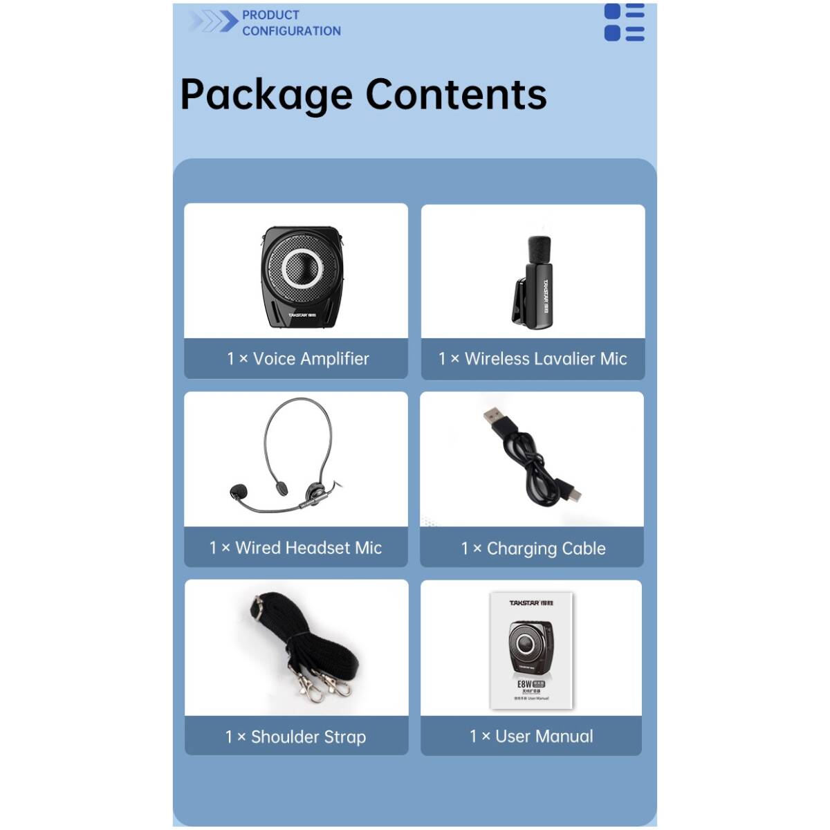 Takstar E8W (Lavalier Version) Wireless Voice Amplifier - Image 19