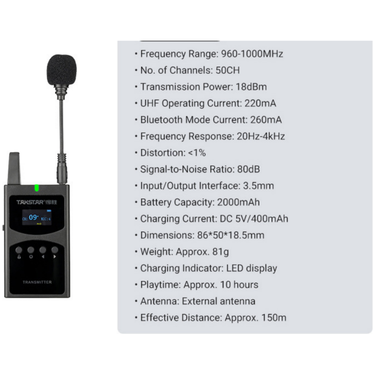 Takstar WTG-650 Transmitter - Image 10