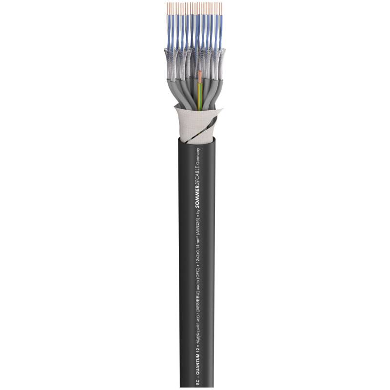 Sommer Cable 100-0451-12 Multipair SC-Quantum QMC; S-PVC; Black | 2 x 0,14 sq. mm x Number Of Pairs | 12