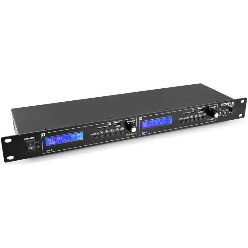 Vonyx VX2USB Dual Multimedia Audio Player Usb/sd/bt 1U