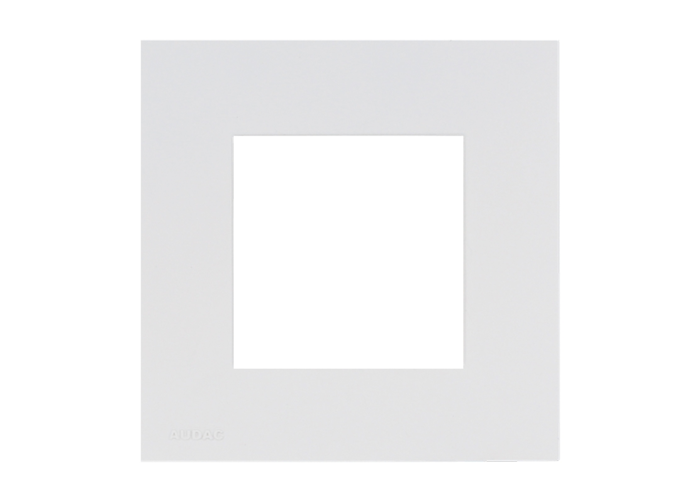 34185_0 (1) Audac AUA-CF45S/W Cover Frame Single 45 x 45 mm White Version - Image 1