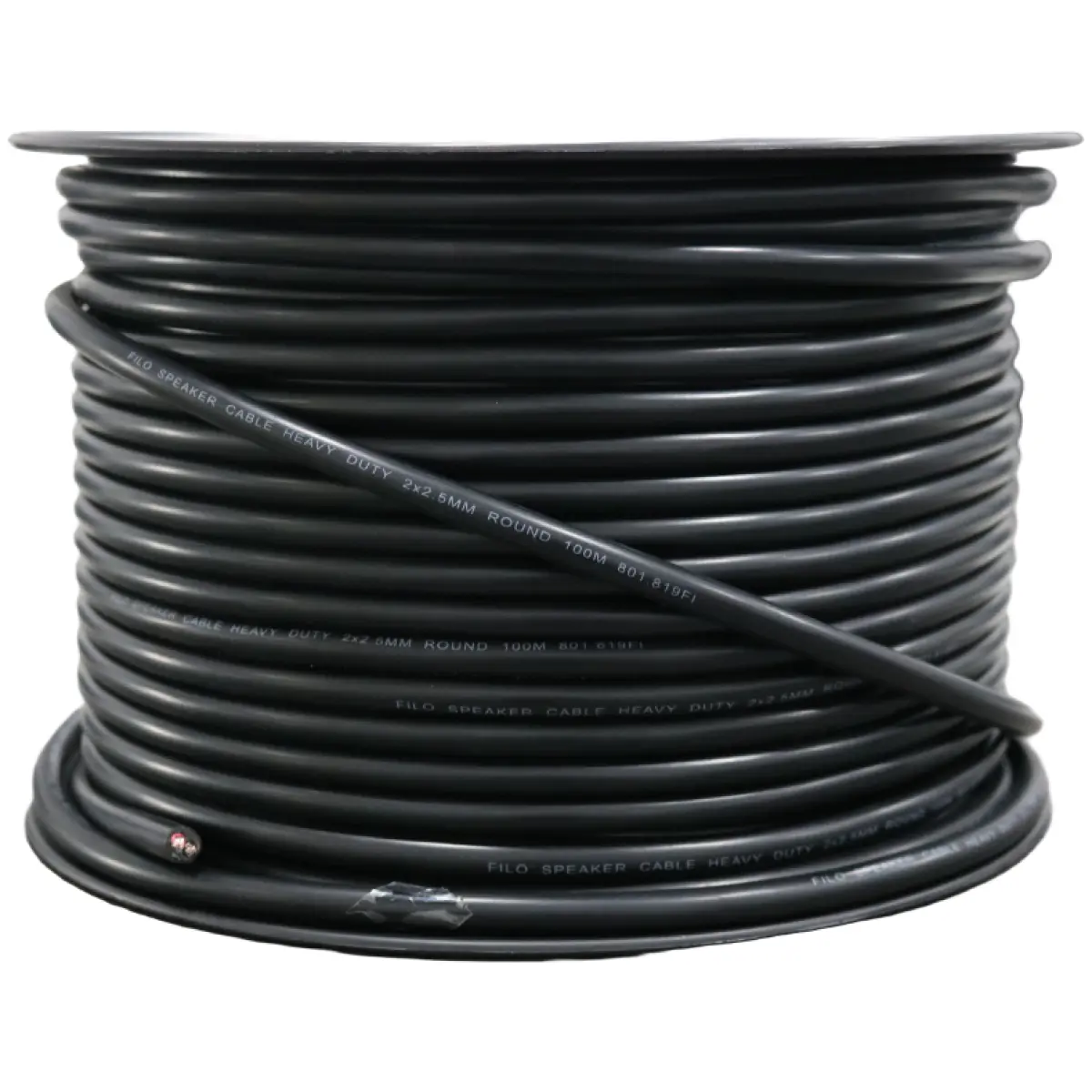 Filo RO2.5B Speaker Cable 2.5MM Black Round 100M - Image 4