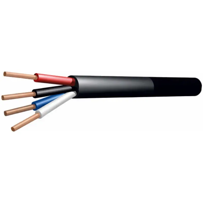 Filo RO2.5BX4 Speaker Cable 2.5MM Black 4 Core Round 100M