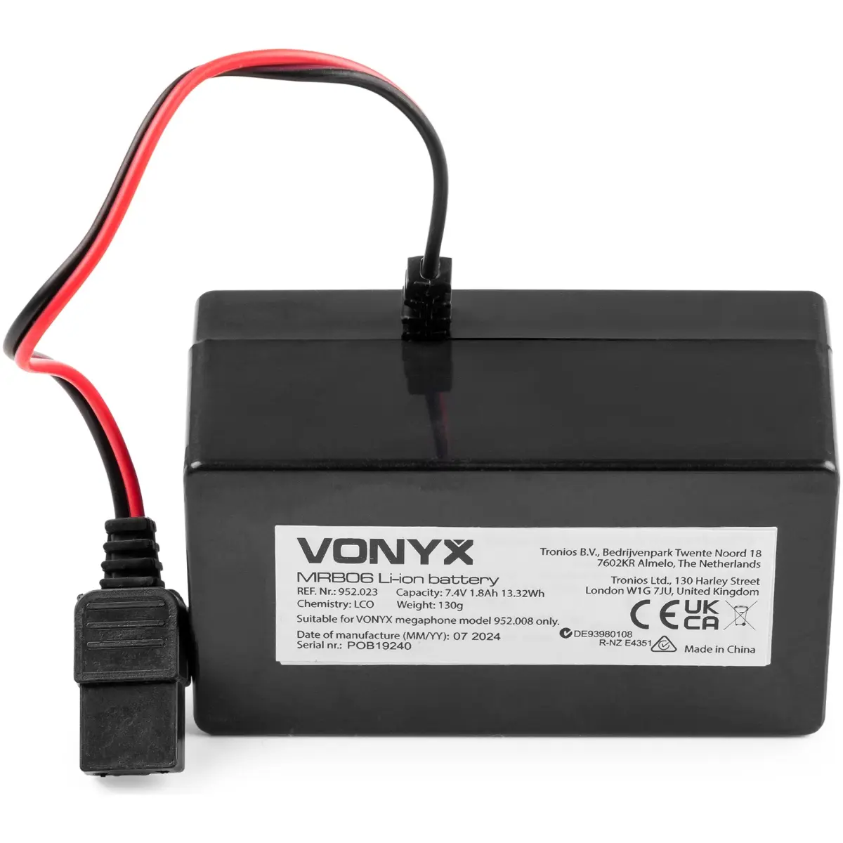 Vonyx MRB08 Lithium - Ion Battery For MEG045 - Image 2
