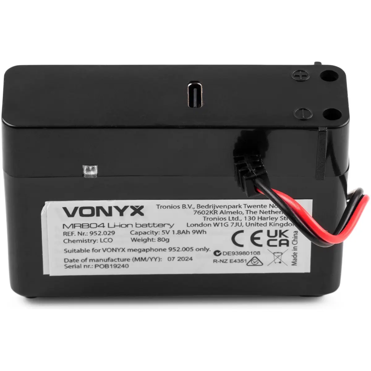 Vonyx MRB04 Lithium - Ion Battery For MEG025 - Image 2