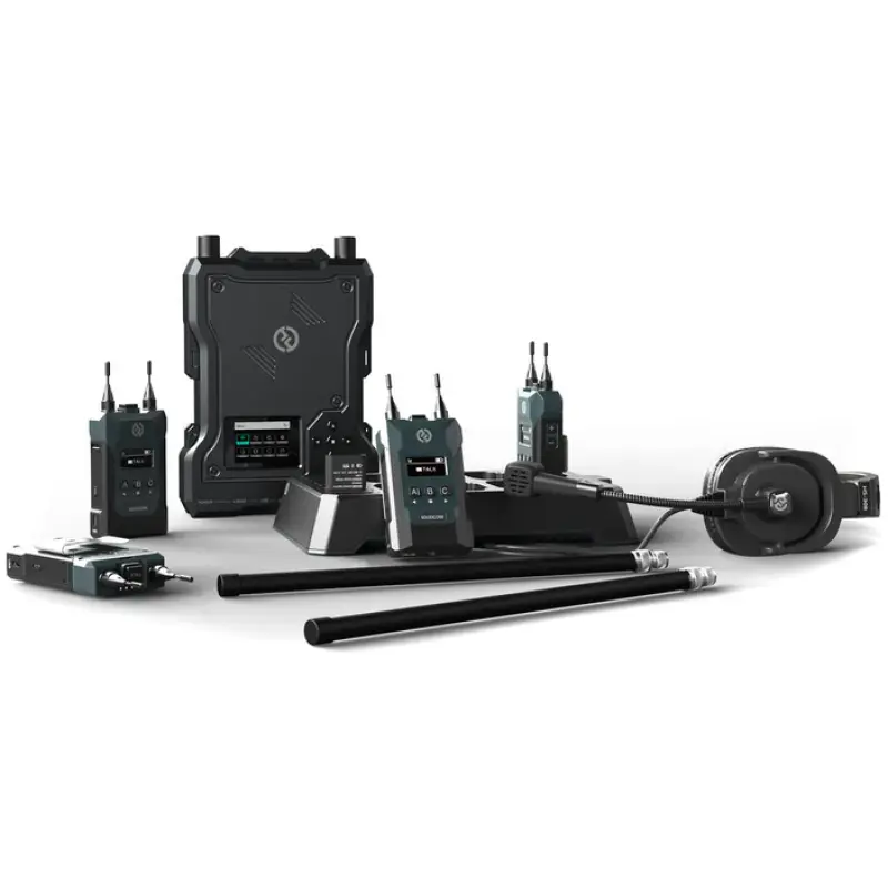 Hollyland Solidcom M1-4BP Full-Duplex Wireless Intercom Solution - Station  with 4 Beltpacks and LEMO Headsets