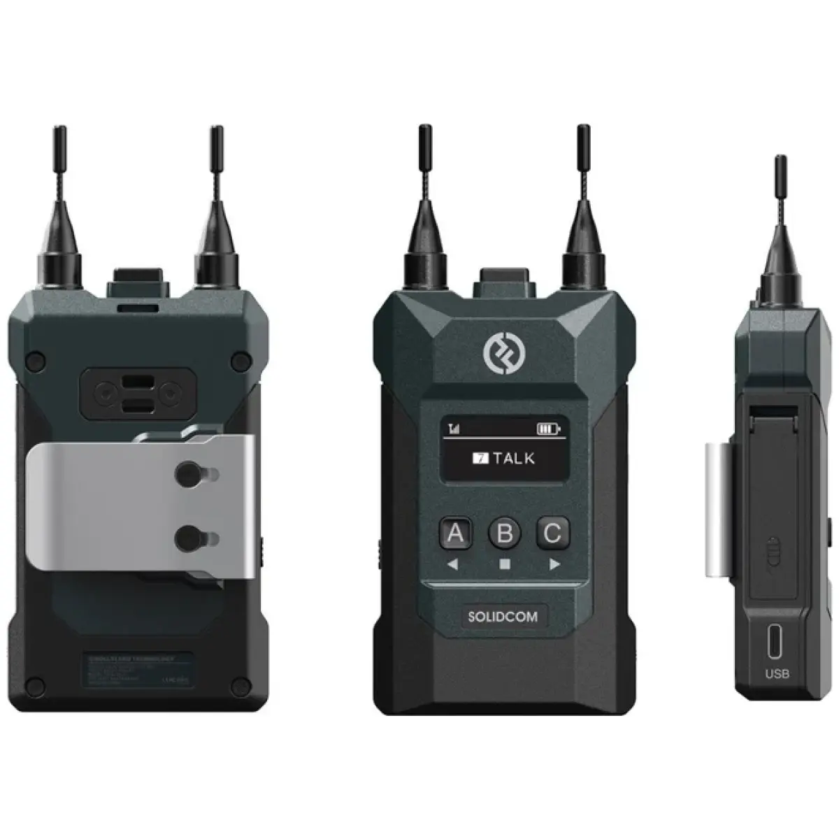 Hollyland Solidcom M1-4BP Full-Duplex Wireless Intercom Solution - Station  with 4 Beltpacks and LEMO Headsets - Image 12